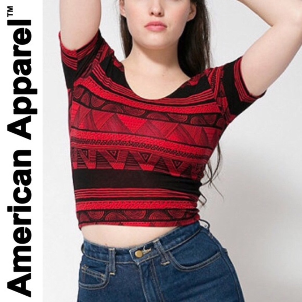 American Apparel Crop Top Tribal Print S